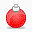 红色的圣诞装饰球图标