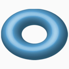 蓝色的圆环体图标