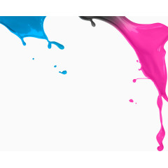紫色蓝色油漆液体