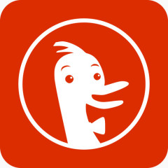 鸭子走了DuckDuckGo发动机搜索社会扁平的圆形矩形