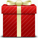 红色的礼物盒图标