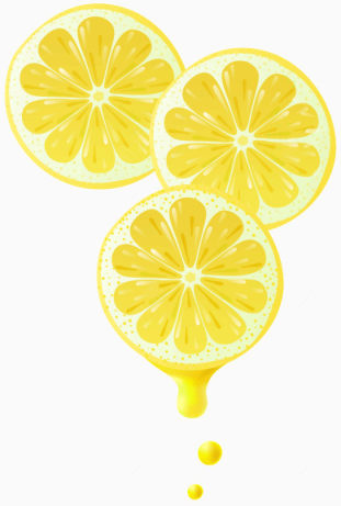 黄色柠檬切片夏季柠檬汁柠檬片下载