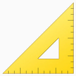 黄色的三角尺图标