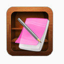 粉色木框系统图标下载