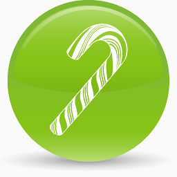 绿色的圣诞糖果棒图标