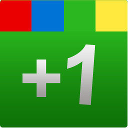绿色的Google +1按钮图标