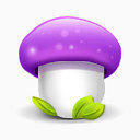 紫色的蘑菇图标