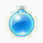 蓝色的圣诞球图标