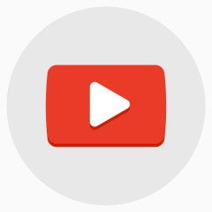 夹多媒体玩重播视频YouTube平面设计图标（设置1）