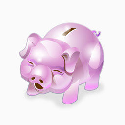 可爱小猪存钱罐图标