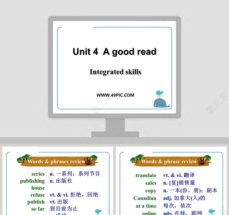 Unit 4  A good read-Integrated skills教学ppt课件第1张