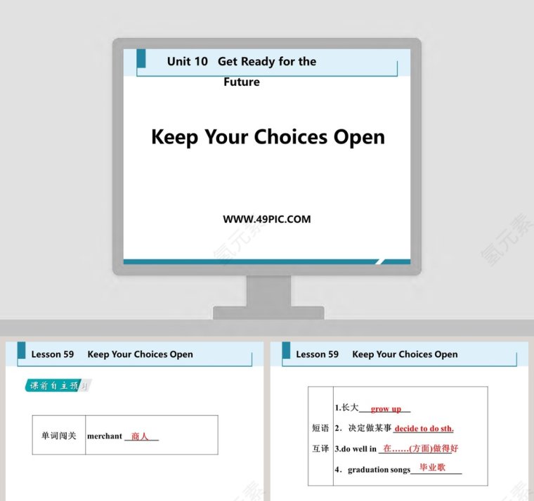 Keep Your Choices Open-Unit 10   Get Ready for the Future教学ppt课件第1张