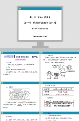 第一章宇宙中的地球-第一节地球所处的宇宙环境教学ppt课件下载