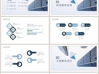 商务风格企业招商融资计划PPT