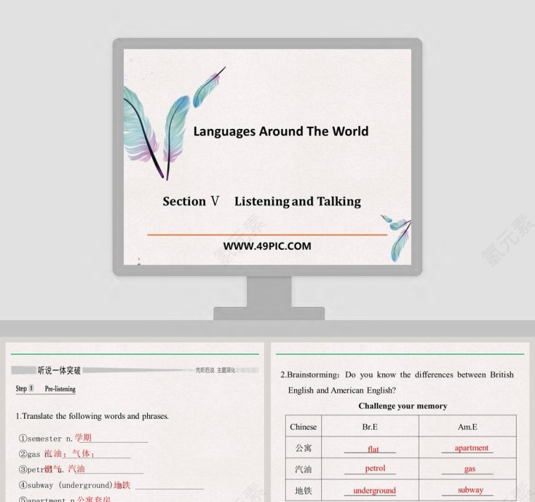 Section-Listening and Talking教学ppt课件第1张