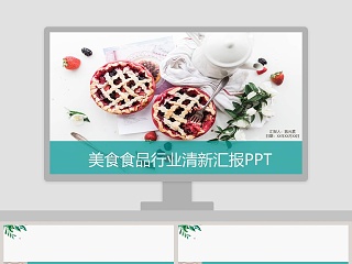 美食食品行业清新汇报PPT