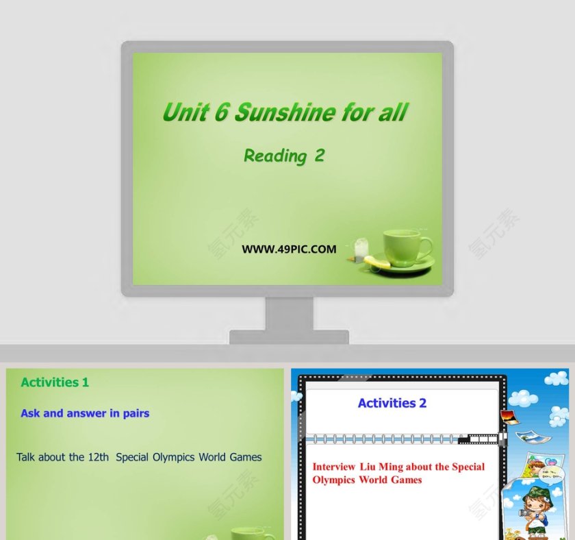 Reading 2Unit 6 Sunshine for all教学ppt课件
