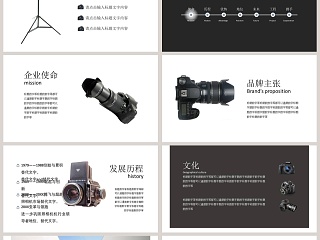 照相机产品介绍品牌宣传市场调研行业峰会商务汇报PPT