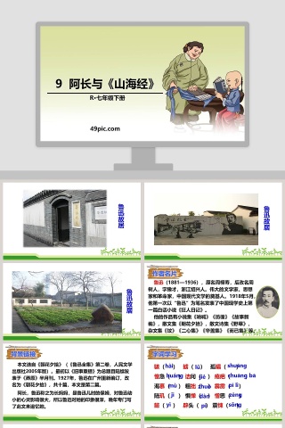 七年级语文下册阿长与山海经语文课件PPT
