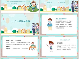 中小学校园防疫防控诺若病毒主题班会PPT课件