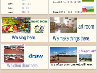 Unit 1  Lesson 3-We sing here教学ppt课件