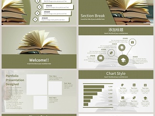古书典雅风格科研实验PPT模板