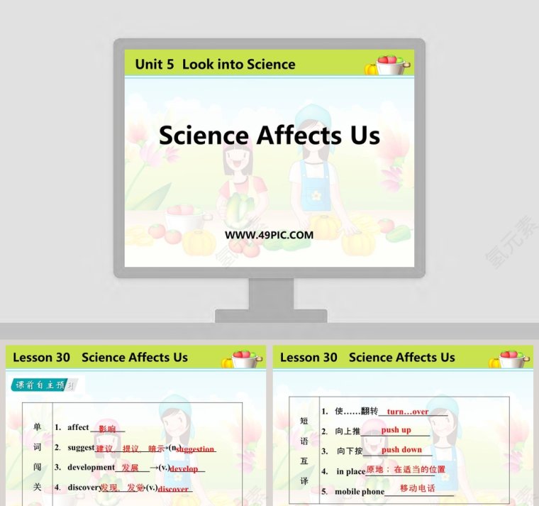 Science Affects Us-Unit 5  Look into Science教学ppt课件第1张