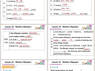 Modern Olympics-Unit 6教学ppt课件