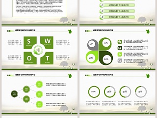 绿色环保总结汇报类PPT模板环保PPT
