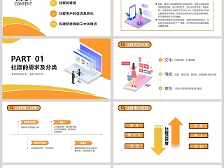 社群运营的玩法PPT模板