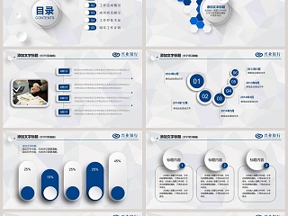 兴业银行总结汇报专用PPT模板