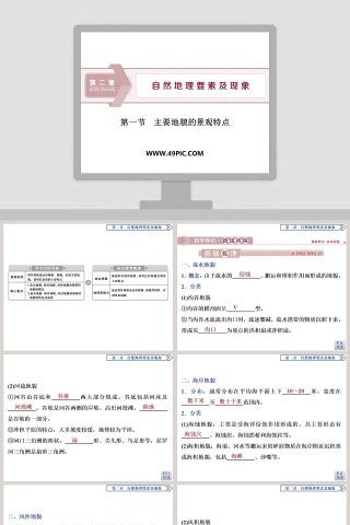 第一节主要地貌的景观特点教学ppt课件