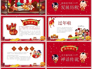 2019年新年快乐春节电子贺卡狗年大吉PPT模