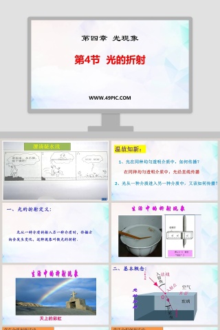 第4节 光的折射 PPT模板