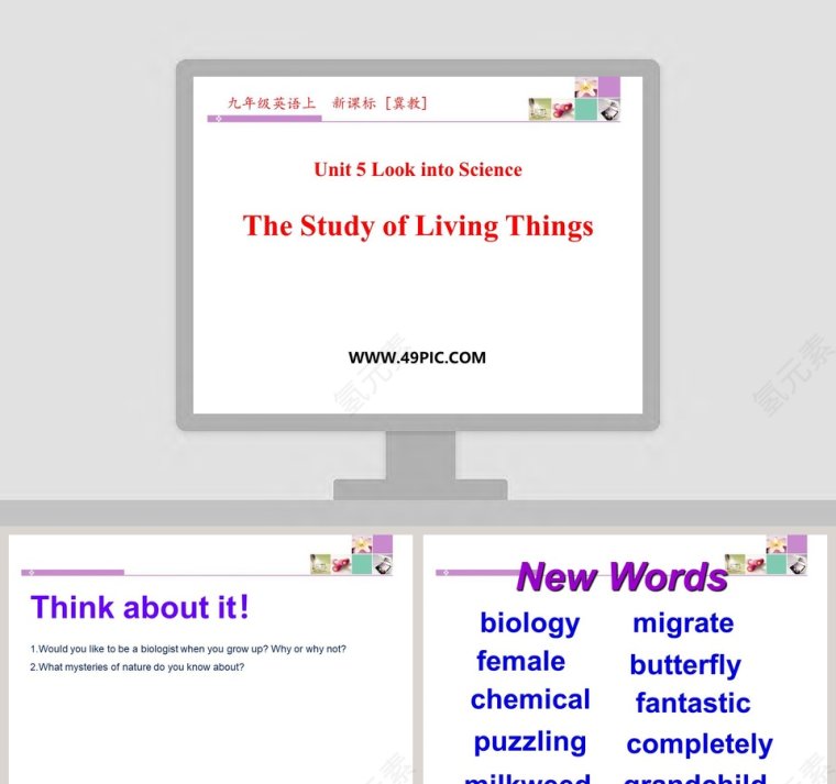 Unit 5 Look into Science-The Study of Living Things教学ppt课件