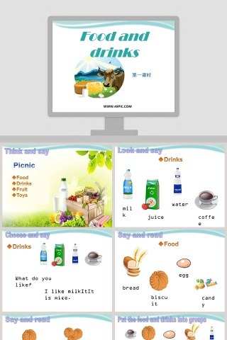 第一课时Food and drinks教育培训PPT模板
