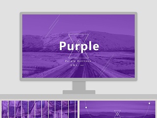 purple紫色梦幻风格工作总结ppt模板