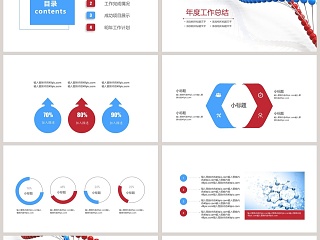 白色简约通用生物细胞研究PPT模板