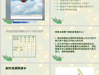 鄂教版四年级科学下册课件-小小降落伞教学ppt课件