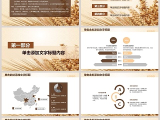 农业生产水稻小米农产品招商宣传PPT模板