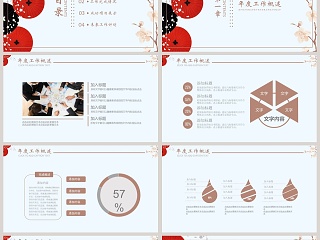 日系文艺主题工作总结PPT模板