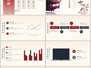 中国风工作总结ppt模板商务报告