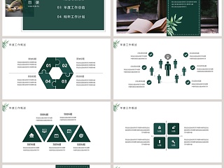 简约个人述职报告工作概述PPT模板 