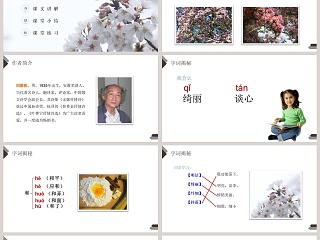 部编版四年级语文下册三月桃花水语文课件PPT