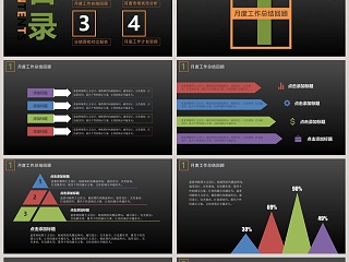 清新月度总结PPT模版