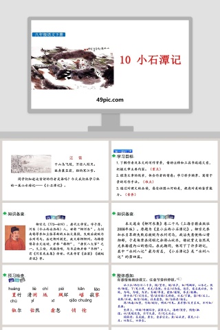 课文解析八年级语文下册小石潭记语文课件PPT