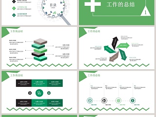 绿色小清新财务总结报告ppt