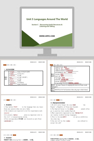 Section CDiscovering Useful StructuresListening and Talking PPT模板