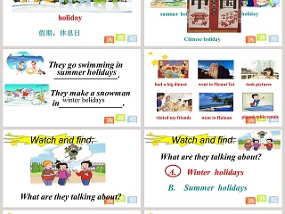 Unit 1 Winter Holidays-What did you do in the holidays教学ppt课件