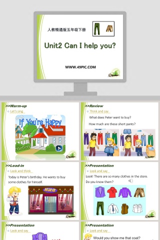 人教精通版五年级下册-Unit2 Can I help you教学ppt课件